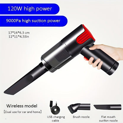 Wireless-red Car Vacuum Cleaner Wireless Usb Charging Car Vacuum Cleaner Home Handheld Mini Desktop Vacuum Cleaner Portable
