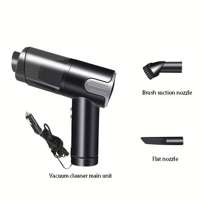 Wired Red And Silver Car Vacuum Cleaner  Home Handheld Mini Desktop Vacuum Cleaner Portable