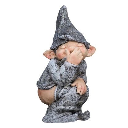 Pooping Naughty Gnome Miniature Statue Funny Resin Home Garden Ornament US