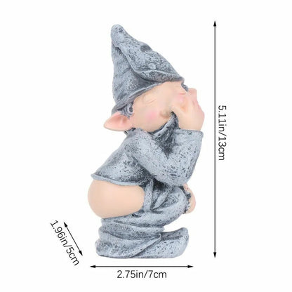 Pooping Naughty Gnome Miniature Statue Funny Resin Home Garden Ornament US